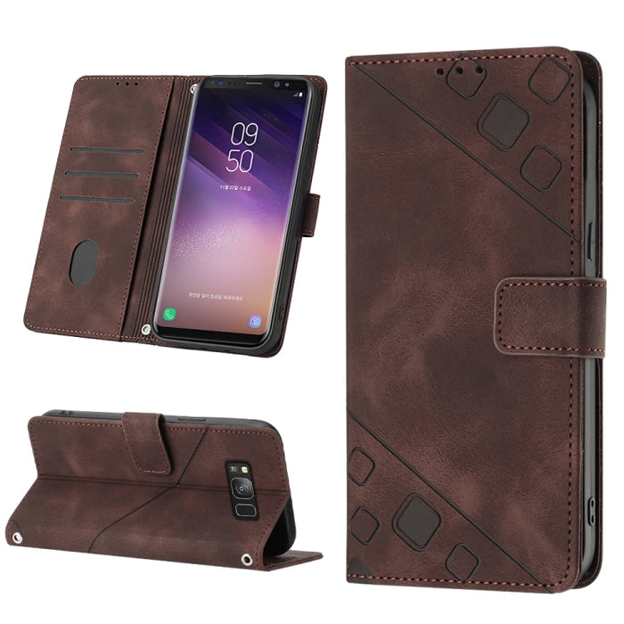 Estuche para teléfono de cuero en relieve con tacto de piel, For Realme C30s, For Xiaomi Redmi Note 12 4G Global, For Samsung Galaxy Note8, For Samsung Galaxy Note9, For Samsung Galaxy Note10 Pro / Note10 Pro 5G / Note10+                               ...