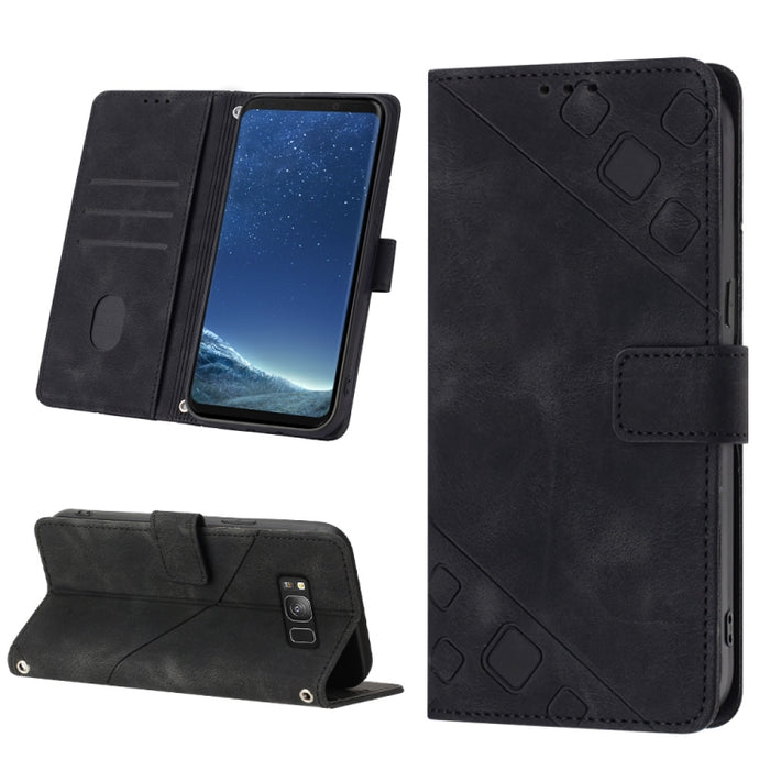 Estuche para teléfono de cuero en relieve con tacto de piel, For Realme C30s, For Xiaomi Redmi Note 12 4G Global, For Samsung Galaxy Note8, For Samsung Galaxy Note9, For Samsung Galaxy Note10 Pro / Note10 Pro 5G / Note10+                               ...
