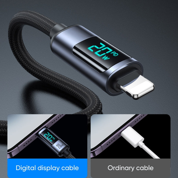 JOYROOM S-CL020A16 20W USB-C / Type-C a pantalla digital de 8 pines Cable de datos de carga rápida, Type-C to 8 Pin