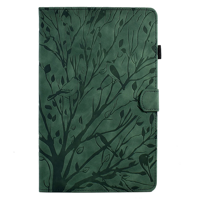 Estuche para tableta Fortune Tree Pressure Flower PU con función de despertador / suspensión, For iPad 10.2 2019 2020 / iPad 10.5 2017 2019, For iPad 10.9 2022 / 2025, For iPad Air / Air 2 / 9.7 2017 2018, For iPad Pro 11 / Air 4 10.9 2020 / Air 5 10.9...