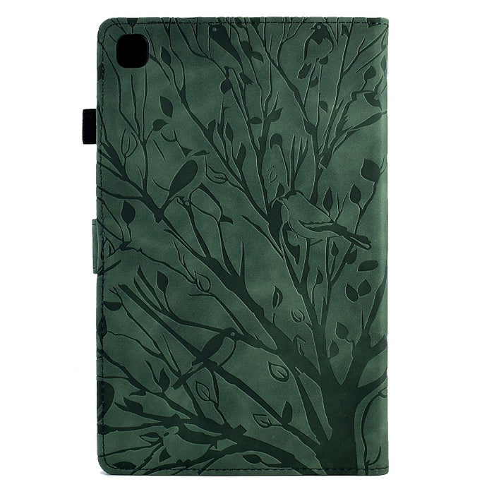 Estuche para tableta Fortune Tree Pressure Flower PU con función de despertador / suspensión, For iPad 10.2 2019 2020 / iPad 10.5 2017 2019, For iPad 10.9 2022 / 2025, For iPad Air / Air 2 / 9.7 2017 2018, For iPad Pro 11 / Air 4 10.9 2020 / Air 5 10.9...
