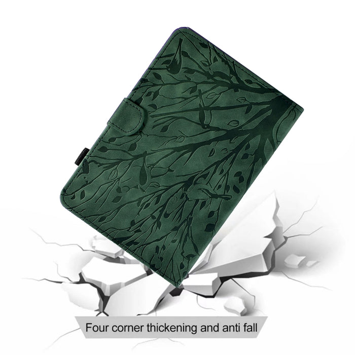 Estuche para tableta Fortune Tree Pressure Flower PU con función de despertador / suspensión, For iPad 10.2 2019 2020 / iPad 10.5 2017 2019, For iPad 10.9 2022 / 2025, For iPad Air / Air 2 / 9.7 2017 2018, For iPad Pro 11 / Air 4 10.9 2020 / Air 5 10.9...
