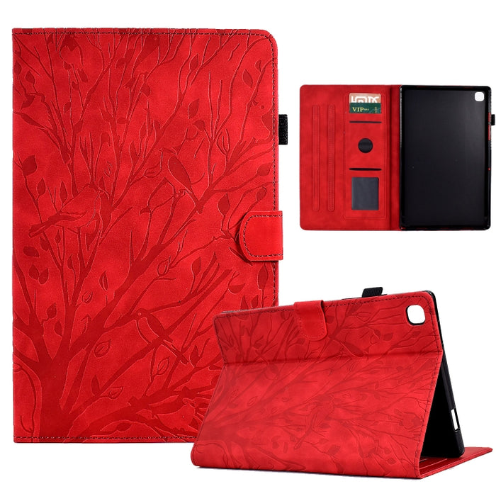 Estuche para tableta Fortune Tree Pressure Flower PU con función de despertador / suspensión, For iPad 10.2 2019 2020 / iPad 10.5 2017 2019, For iPad 10.9 2022 / 2025, For iPad Air / Air 2 / 9.7 2017 2018, For iPad Pro 11 / Air 4 10.9 2020 / Air 5 10.9...