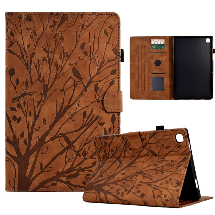 Estuche para tableta Fortune Tree Pressure Flower PU con función de despertador / suspensión, For iPad 10.2 2019 2020 / iPad 10.5 2017 2019, For iPad 10.9 2022 / 2025, For iPad Air / Air 2 / 9.7 2017 2018, For iPad Pro 11 / Air 4 10.9 2020 / Air 5 10.9...