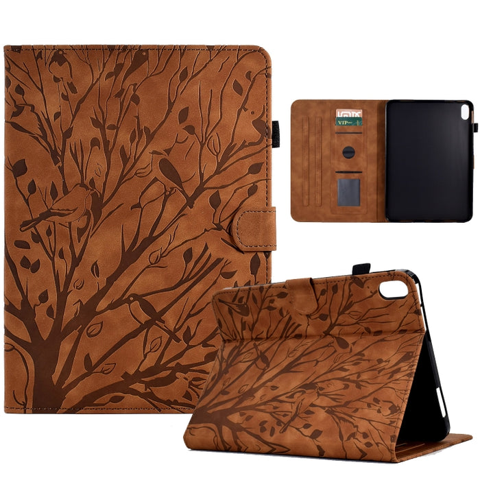 Estuche para tableta Fortune Tree Pressure Flower PU con función de despertador / suspensión, For iPad 10.2 2019 2020 / iPad 10.5 2017 2019, For iPad 10.9 2022 / 2025, For iPad Air / Air 2 / 9.7 2017 2018, For iPad Pro 11 / Air 4 10.9 2020 / Air 5 10.9...