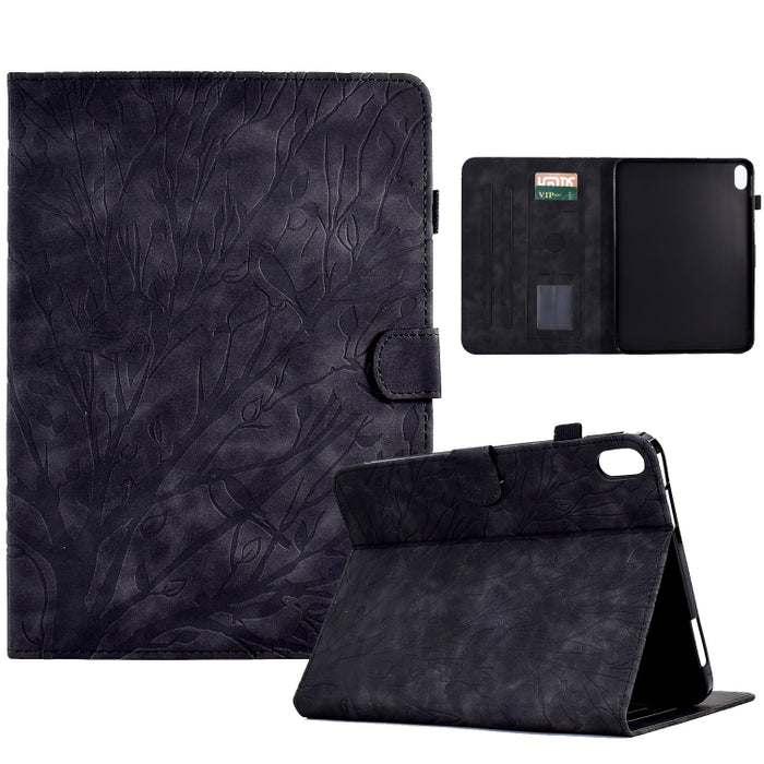 Estuche para tableta Fortune Tree Pressure Flower PU con función de despertador / suspensión, For iPad 10.2 2019 2020 / iPad 10.5 2017 2019, For iPad 10.9 2022 / 2025, For iPad Air / Air 2 / 9.7 2017 2018, For iPad Pro 11 / Air 4 10.9 2020 / Air 5 10.9...