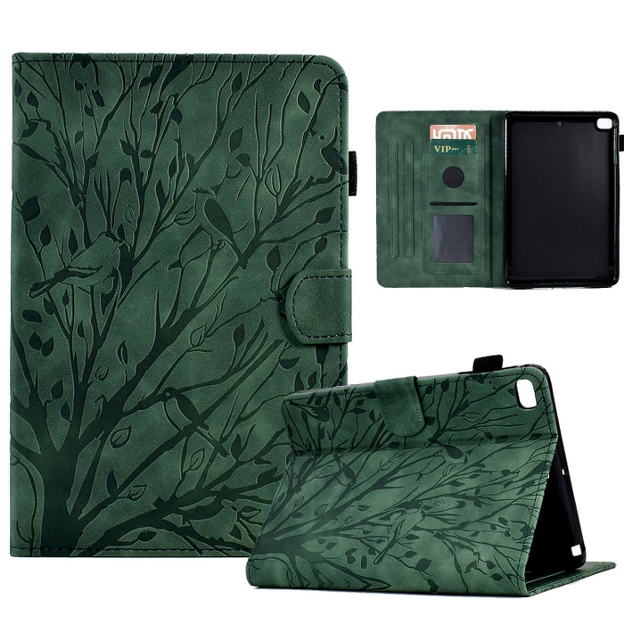 Estuche para tableta Fortune Tree Pressure Flower PU con función de despertador / suspensión, For iPad 10.2 2019 2020 / iPad 10.5 2017 2019, For iPad 10.9 2022 / 2025, For iPad Air / Air 2 / 9.7 2017 2018, For iPad Pro 11 / Air 4 10.9 2020 / Air 5 10.9...