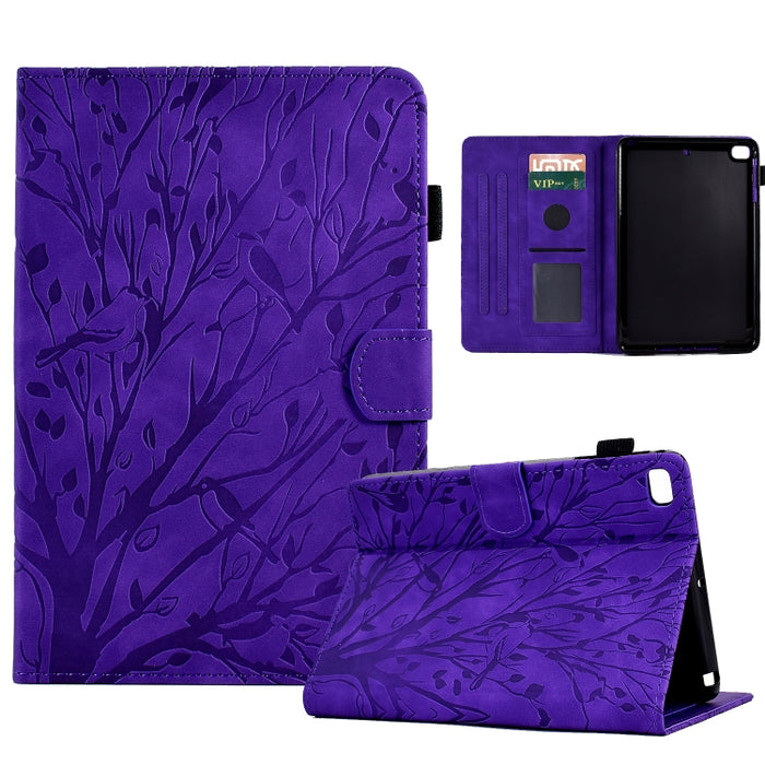 Estuche para tableta Fortune Tree Pressure Flower PU con función de despertador / suspensión, For iPad 10.2 2019 2020 / iPad 10.5 2017 2019, For iPad 10.9 2022 / 2025, For iPad Air / Air 2 / 9.7 2017 2018, For iPad Pro 11 / Air 4 10.9 2020 / Air 5 10.9...