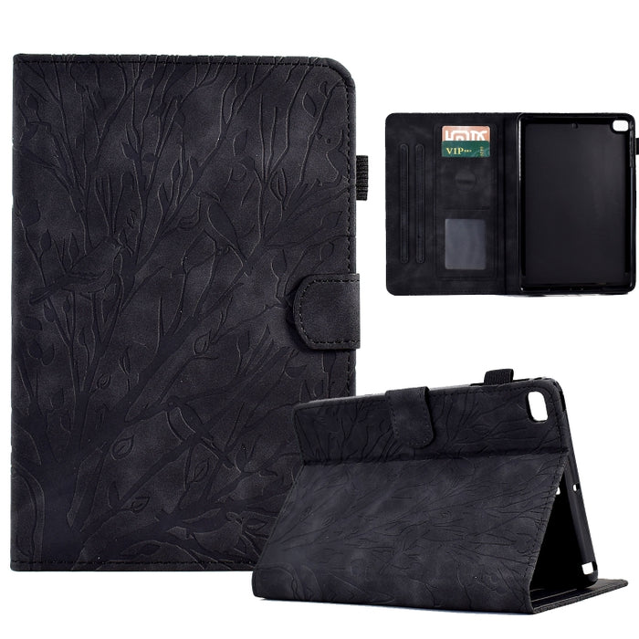 Estuche para tableta Fortune Tree Pressure Flower PU con función de despertador / suspensión, For iPad 10.2 2019 2020 / iPad 10.5 2017 2019, For iPad 10.9 2022 / 2025, For iPad Air / Air 2 / 9.7 2017 2018, For iPad Pro 11 / Air 4 10.9 2020 / Air 5 10.9...