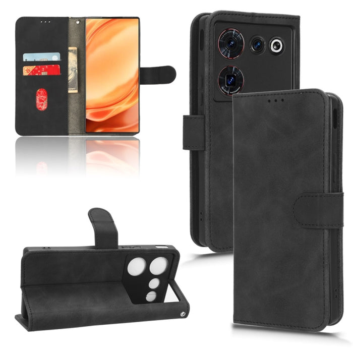 Estuche para teléfono de cuero con tapa magnética Skin Feel, For Xiaomi Redmi Note 12 Turbo, For Nokia G22, For OnePlus Nord CE 3, For ZTE nubia Z50 Ultra
