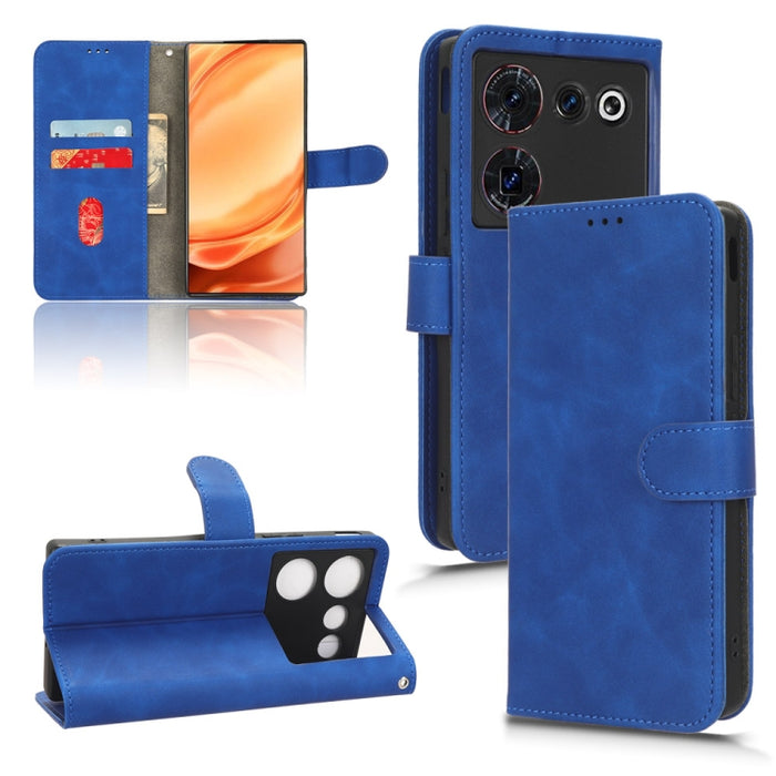 Estuche para teléfono de cuero con tapa magnética Skin Feel, For Xiaomi Redmi Note 12 Turbo, For Nokia G22, For OnePlus Nord CE 3, For ZTE nubia Z50 Ultra