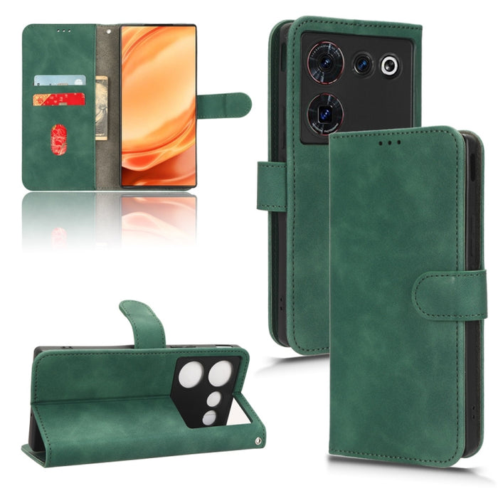 Estuche para teléfono de cuero con tapa magnética Skin Feel, For Xiaomi Redmi Note 12 Turbo, For Nokia G22, For OnePlus Nord CE 3, For ZTE nubia Z50 Ultra