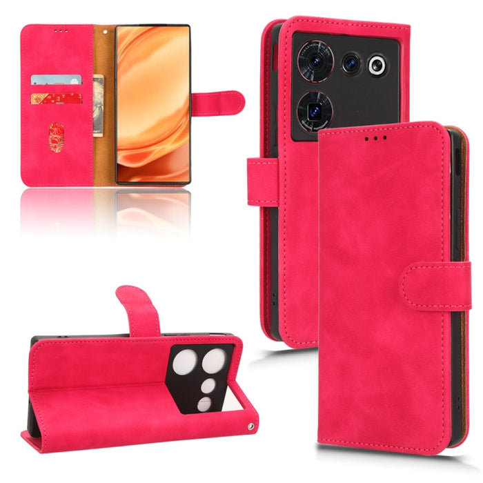 Estuche para teléfono de cuero con tapa magnética Skin Feel, For Xiaomi Redmi Note 12 Turbo, For Nokia G22, For OnePlus Nord CE 3, For ZTE nubia Z50 Ultra
