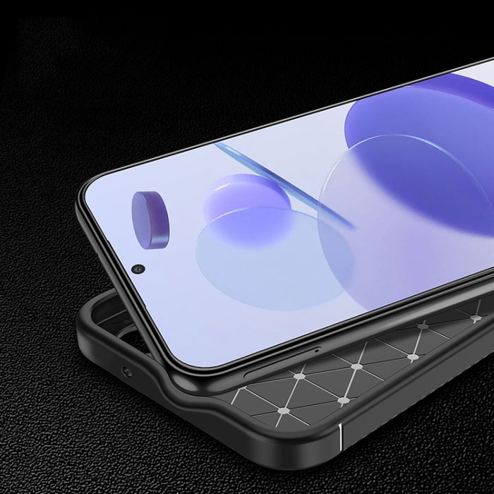 Funda de teléfono TPU a prueba de golpes con textura de fibra de carbono, For Xiaomi Redmi Note 12 Turbo, For Samsung Galaxy M14