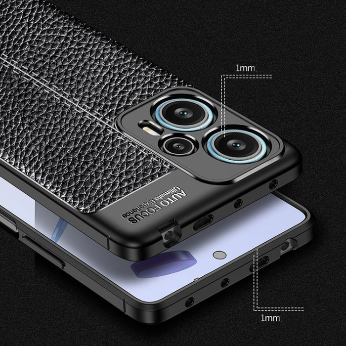 Funda de teléfono TPU a prueba de golpes con textura Litchi, For Xiaomi Redmi Note 12 Turbo, For Samsung Galaxy M14