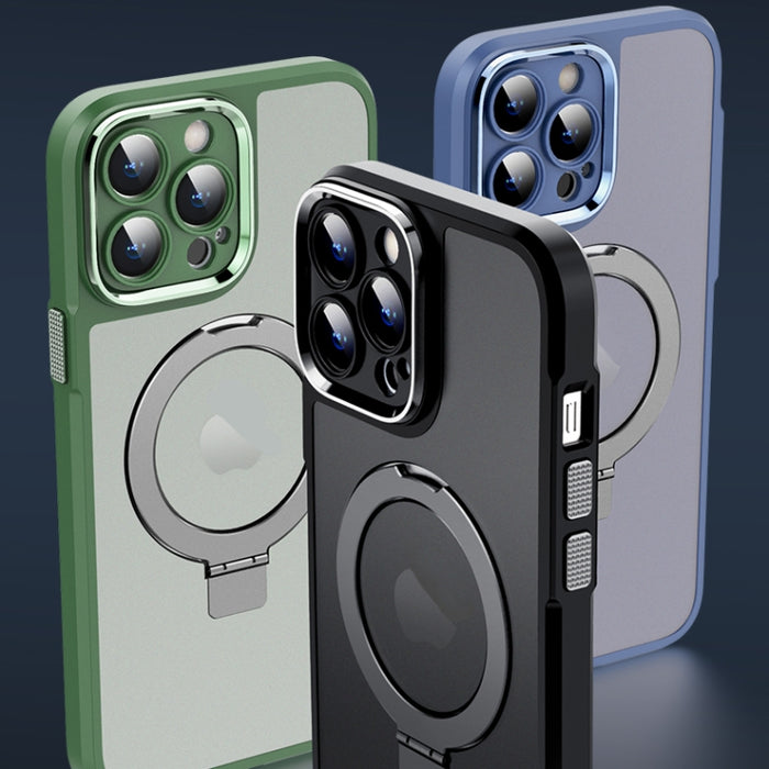 Estuche para teléfono con soporte de metal magnético MagSafe, For iPhone 14, For iPhone 14 Plus, For iPhone 14 Pro, For iPhone 14 Pro Max, For iPhone 13 Pro Max