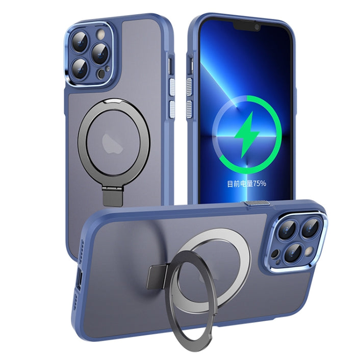 Estuche para teléfono con soporte de metal magnético MagSafe, For iPhone 14, For iPhone 14 Plus, For iPhone 14 Pro, For iPhone 14 Pro Max, For iPhone 13 Pro Max
