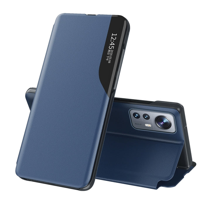 Estuche para teléfono de cuero con tapa y pantalla lateral con soporte, For Xiaomi Redmi Note 12 Pro+ 5G Global