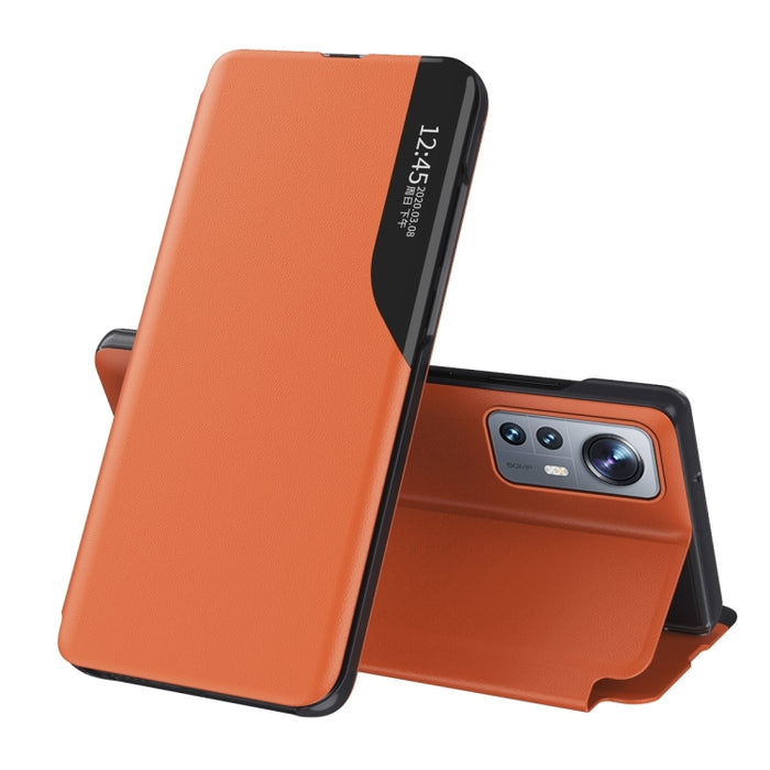Estuche para teléfono de cuero con tapa y pantalla lateral con soporte, For Xiaomi Redmi Note 12 Pro+ 5G Global