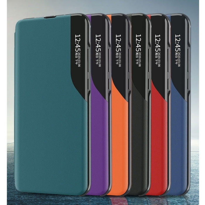 Estuche para teléfono de cuero con tapa y pantalla lateral con soporte, For Xiaomi Redmi Note 12 Pro+ 5G Global