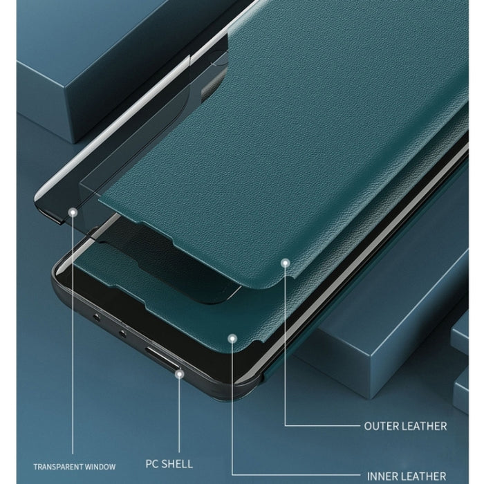 Estuche para teléfono de cuero con tapa y pantalla lateral con soporte, For Xiaomi Redmi Note 12 Pro+ 5G Global