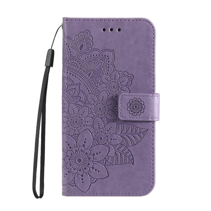 Estuche para teléfono de cuero con estampado de flores de 7 pétalos, For Xiaomi Redmi Note 12 4G Global, For Honor Magic5 Pro, For Samsung Galaxy M14 5G