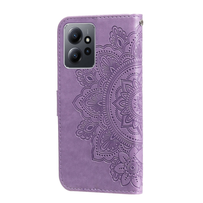 Estuche para teléfono de cuero con estampado de flores de 7 pétalos, For Xiaomi Redmi Note 12 4G Global, For Honor Magic5 Pro, For Samsung Galaxy M14 5G