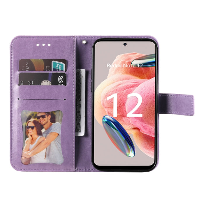 Estuche para teléfono de cuero con estampado de flores de 7 pétalos, For Xiaomi Redmi Note 12 4G Global, For Honor Magic5 Pro, For Samsung Galaxy M14 5G