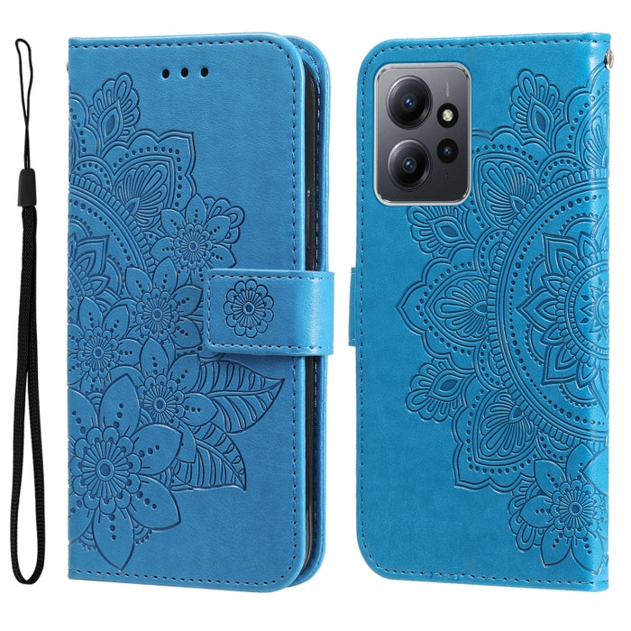 Estuche para teléfono de cuero con estampado de flores de 7 pétalos, For Xiaomi Redmi Note 12 4G Global, For Honor Magic5 Pro, For Samsung Galaxy M14 5G