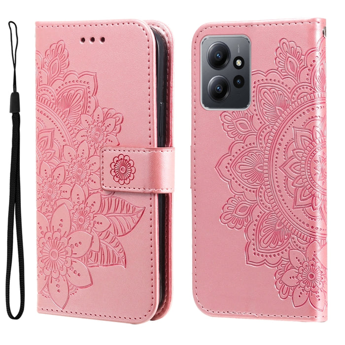 Estuche para teléfono de cuero con estampado de flores de 7 pétalos, For Xiaomi Redmi Note 12 4G Global, For Honor Magic5 Pro, For Samsung Galaxy M14 5G