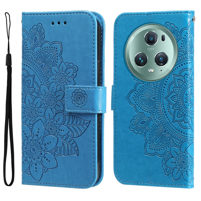 Estuche para teléfono de cuero con estampado de flores de 7 pétalos, For Xiaomi Redmi Note 12 4G Global, For Honor Magic5 Pro, For Samsung Galaxy M14 5G