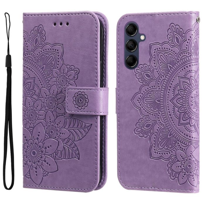Estuche para teléfono de cuero con estampado de flores de 7 pétalos, For Xiaomi Redmi Note 12 4G Global, For Honor Magic5 Pro, For Samsung Galaxy M14 5G