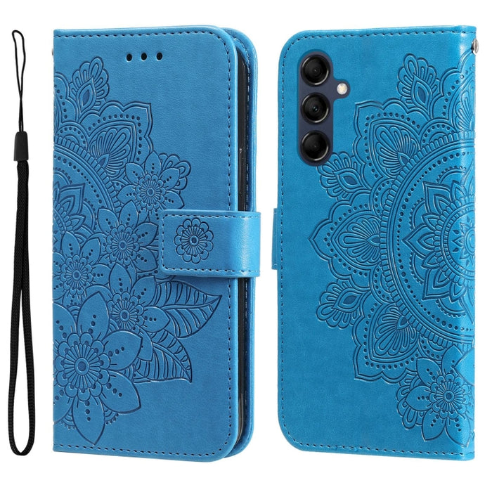 Estuche para teléfono de cuero con estampado de flores de 7 pétalos, For Xiaomi Redmi Note 12 4G Global, For Honor Magic5 Pro, For Samsung Galaxy M14 5G