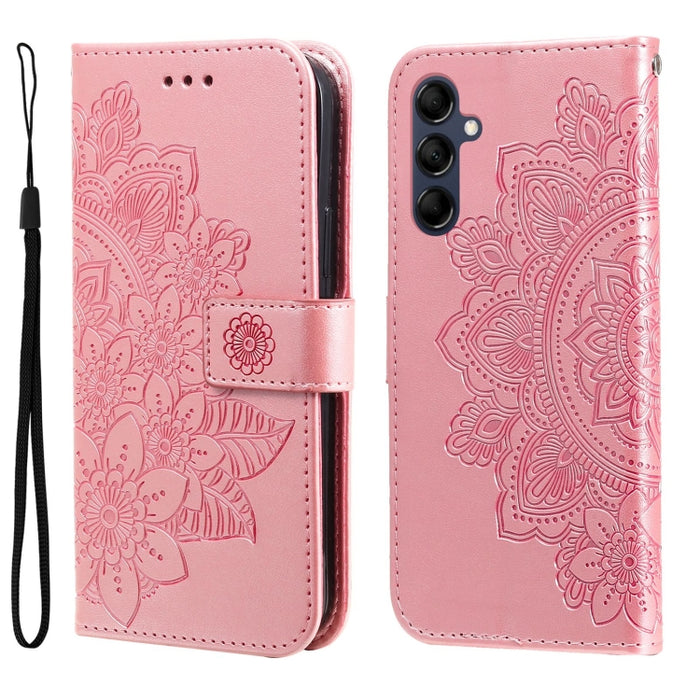 Estuche para teléfono de cuero con estampado de flores de 7 pétalos, For Xiaomi Redmi Note 12 4G Global, For Honor Magic5 Pro, For Samsung Galaxy M14 5G