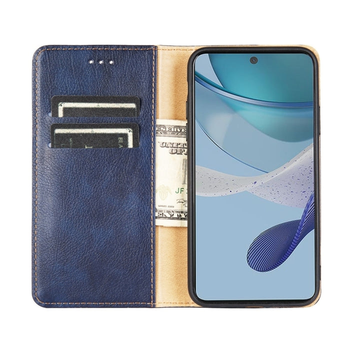 Estuche de teléfono de cuero magnético de color sólido de aceite brillante, For OnePlus Ace 2V 5G