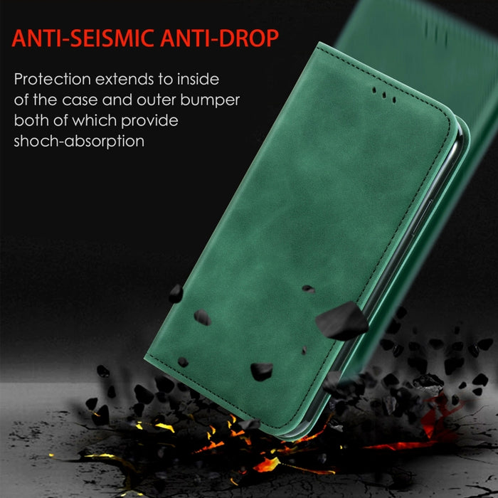 Estuche para teléfono de cuero magnético con sensación de piel retro, For Samsung Galaxy A14 5G, For Samsung Galaxy A54 5G, For Honor Magic5 Lite, For Kyocera Android One S10, For Realme C55, For Xiaomi 13 Lite