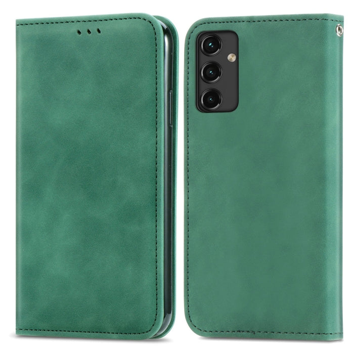Estuche para teléfono de cuero magnético con sensación de piel retro, For Samsung Galaxy A14 5G, For Samsung Galaxy A54 5G, For Honor Magic5 Lite, For Kyocera Android One S10, For Realme C55, For Xiaomi 13 Lite