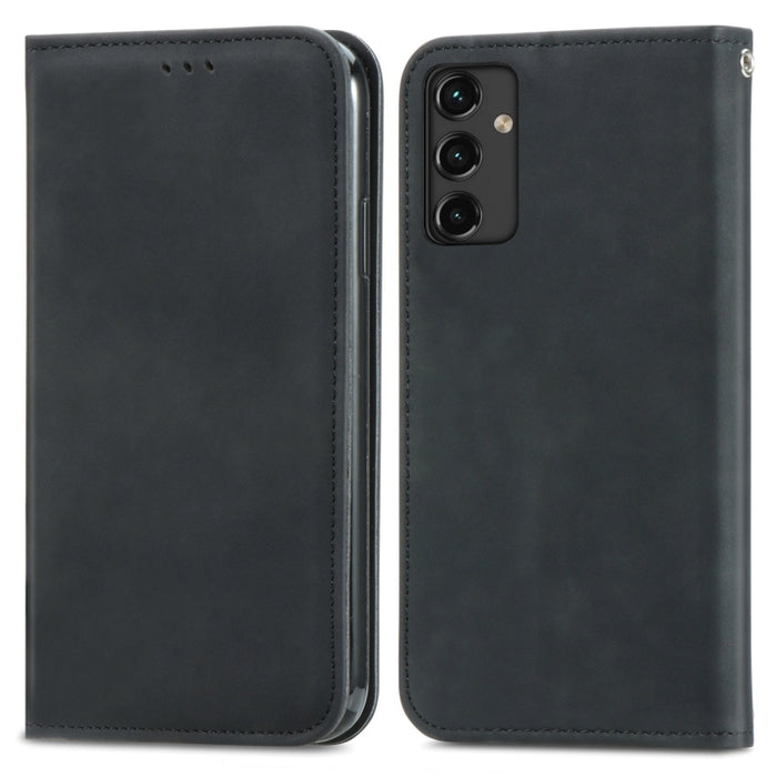 Estuche para teléfono de cuero magnético con sensación de piel retro, For Samsung Galaxy A14 5G, For Samsung Galaxy A54 5G, For Honor Magic5 Lite, For Kyocera Android One S10, For Realme C55, For Xiaomi 13 Lite