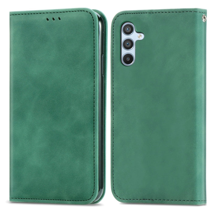 Estuche para teléfono de cuero magnético con sensación de piel retro, For Samsung Galaxy A14 5G, For Samsung Galaxy A54 5G, For Honor Magic5 Lite, For Kyocera Android One S10, For Realme C55, For Xiaomi 13 Lite