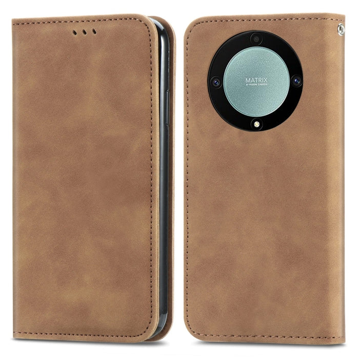 Estuche para teléfono de cuero magnético con sensación de piel retro, For Samsung Galaxy A14 5G, For Samsung Galaxy A54 5G, For Honor Magic5 Lite, For Kyocera Android One S10, For Realme C55, For Xiaomi 13 Lite