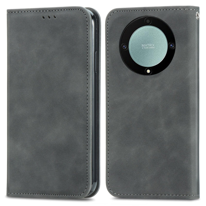 Estuche para teléfono de cuero magnético con sensación de piel retro, For Samsung Galaxy A14 5G, For Samsung Galaxy A54 5G, For Honor Magic5 Lite, For Kyocera Android One S10, For Realme C55, For Xiaomi 13 Lite