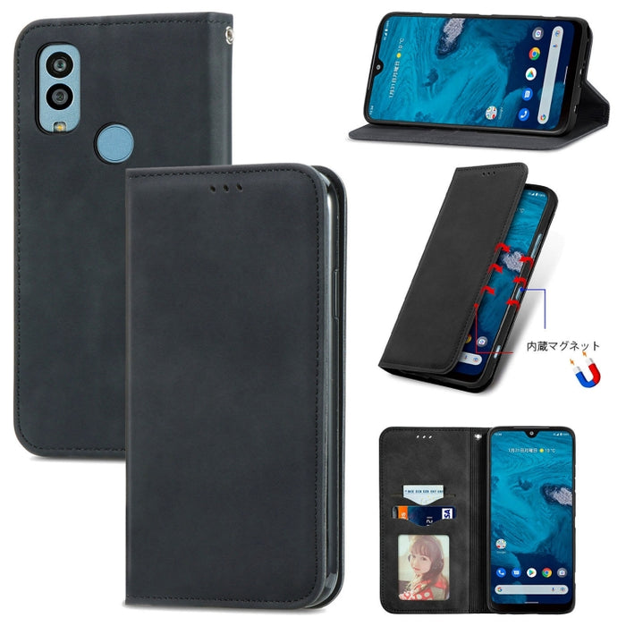Estuche para teléfono de cuero magnético con sensación de piel retro, For Samsung Galaxy A14 5G, For Samsung Galaxy A54 5G, For Honor Magic5 Lite, For Kyocera Android One S10, For Realme C55, For Xiaomi 13 Lite