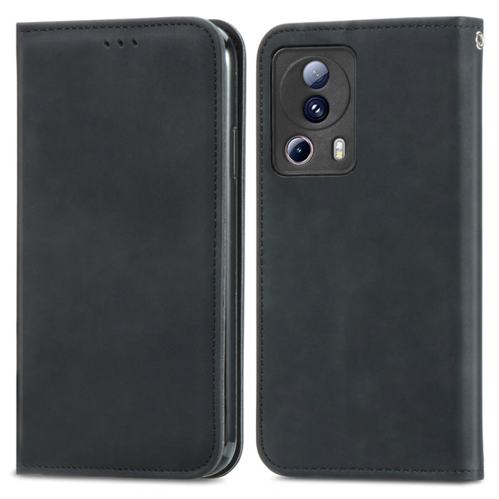 Estuche para teléfono de cuero magnético con sensación de piel retro, For Samsung Galaxy A14 5G, For Samsung Galaxy A54 5G, For Honor Magic5 Lite, For Kyocera Android One S10, For Realme C55, For Xiaomi 13 Lite