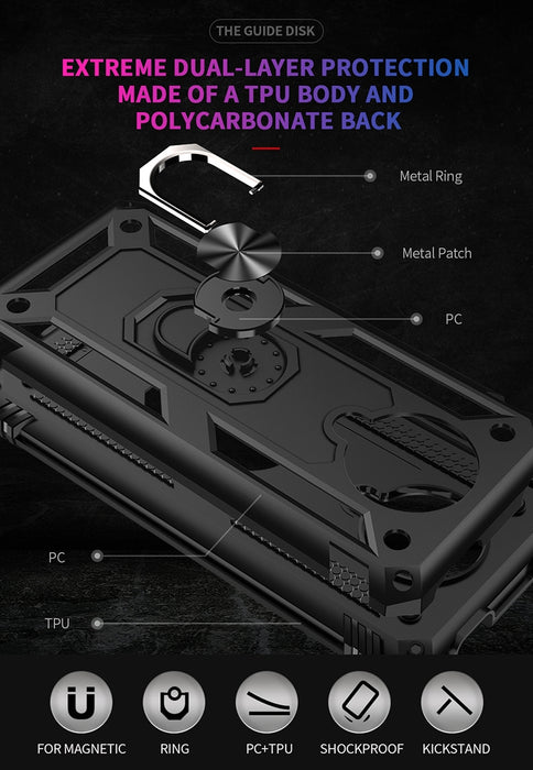 Funda protectora de TPU + PC a prueba de golpes con soporte giratorio de 360 grados, For Xiaomi Redmi K30 Pro