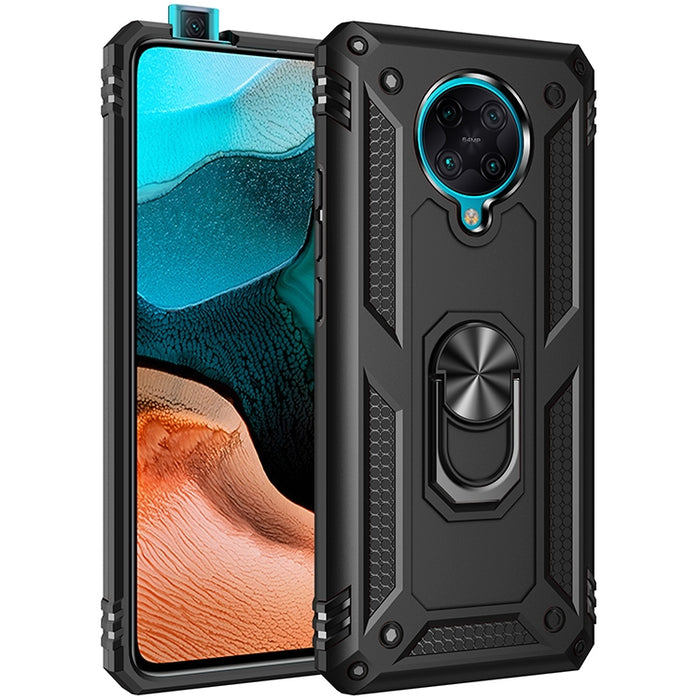 Funda protectora de TPU + PC a prueba de golpes con soporte giratorio de 360 grados, For Xiaomi Redmi K30 Pro