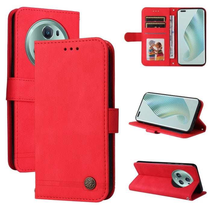 Skin Feel Life Tree Funda de piel para teléfono con botón de metal, For Xiaomi Redmi Note 12 4G Global, For Honor Magic5 Pro, For Samsung Galaxy M14 5G