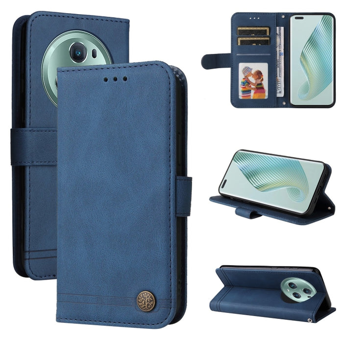 Skin Feel Life Tree Funda de piel para teléfono con botón de metal, For Xiaomi Redmi Note 12 4G Global, For Honor Magic5 Pro, For Samsung Galaxy M14 5G