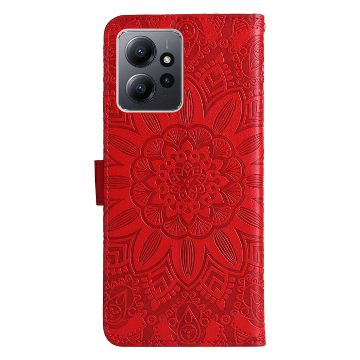 Estuche para teléfono de cuero con estampado de girasol en relieve, For Xiaomi Redmi Note 12 4G Global, For Honor Magic5 Pro, For Samsung Galaxy M14 5G