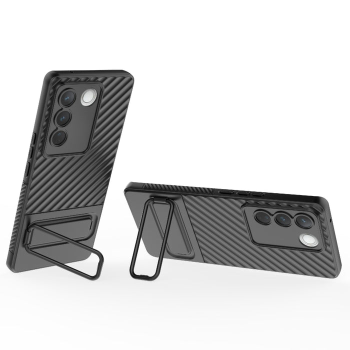 Caja de teléfono de TPU con textura ondulada con película de lente, For vivo S16 5G, For vivo S16 Pro 5G, For vivo S16e, For Xiaomi Redmi Note 12 Pro+ Global, For Xiaomi Redmi Note 12 Pro 5G Global, For Xiaomi Redmi Note 12 5G Global, For OnePlus 11 5G...
