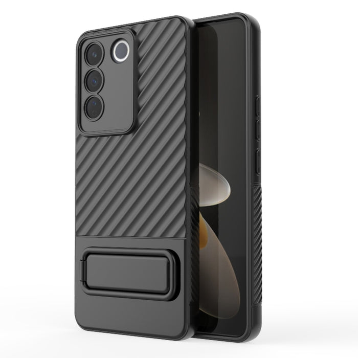 Caja de teléfono de TPU con textura ondulada con película de lente, For vivo S16 5G, For vivo S16 Pro 5G, For vivo S16e, For Xiaomi Redmi Note 12 Pro+ Global, For Xiaomi Redmi Note 12 Pro 5G Global, For Xiaomi Redmi Note 12 5G Global, For OnePlus 11 5G...